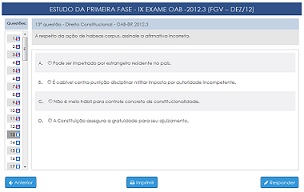 Geração provas para Exame OAB - Site Prova da Ordem