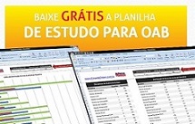 Baixe Gratuitamente planilha de Estudos para Exame de Ordem - OAB