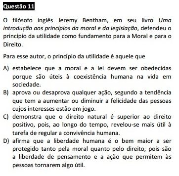 Questão passível de anulação XIV Exame da OAB - Filosofia do Direito