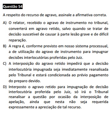 Questão passível de anulação XIII Exame da OAB - Processo Civil