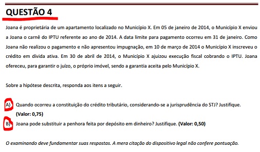 Questões discursivas com mais de 1 questionamento - 2ª fase do XVI Exame de Ordem