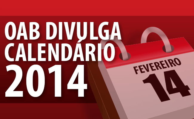 OAB divulga calendário de provas de 2014