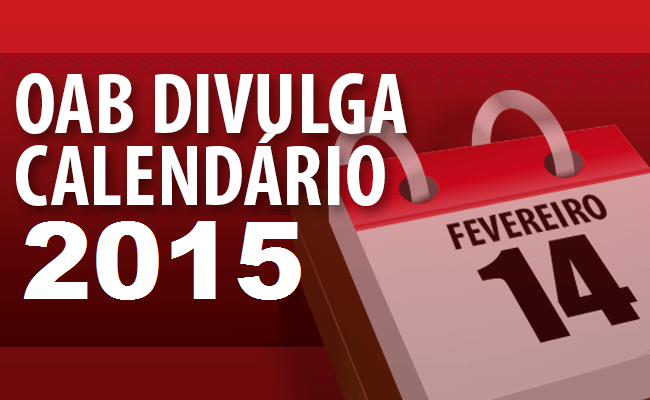 OAB divulga Calendário de Provas de 2015