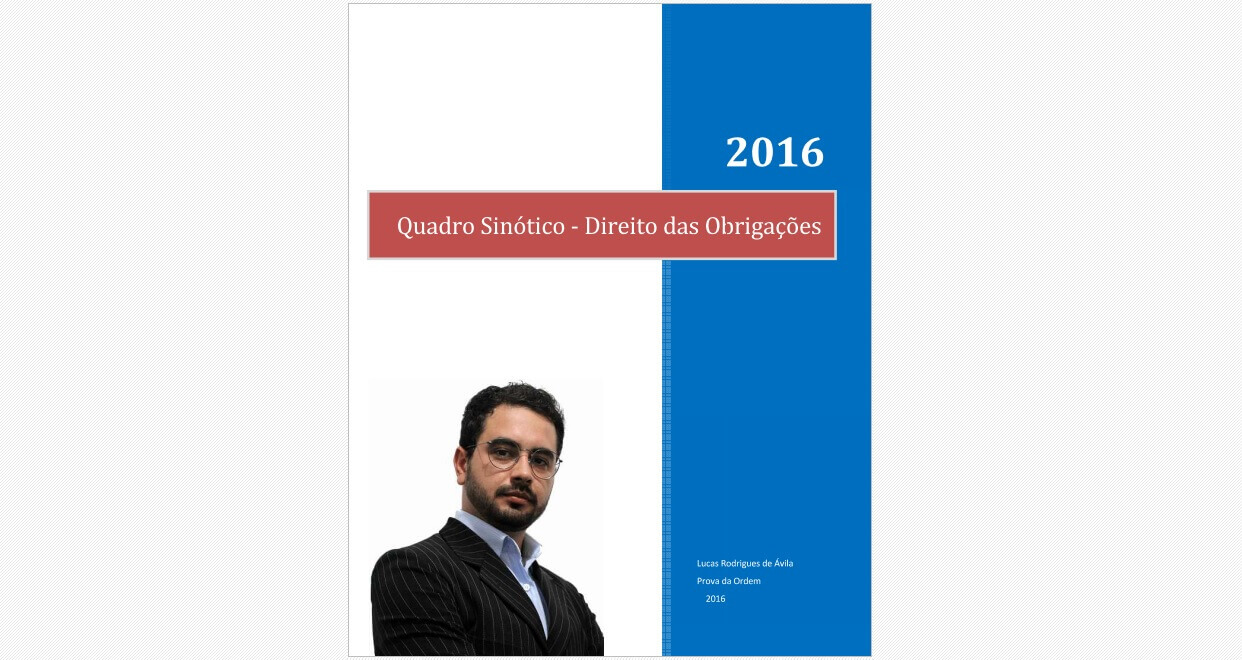 quadro sinótico - direito civil - direito das obrigações