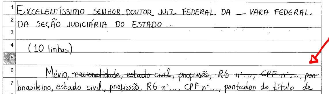 Risco simples sobre erro de grafia - Exame de Ordem - OAB