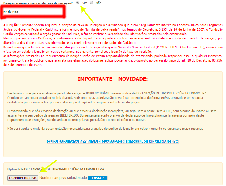 Como requerer isenção da taxa de inscrição do Exame de Ordem?- Declaração de Hipossuficiência