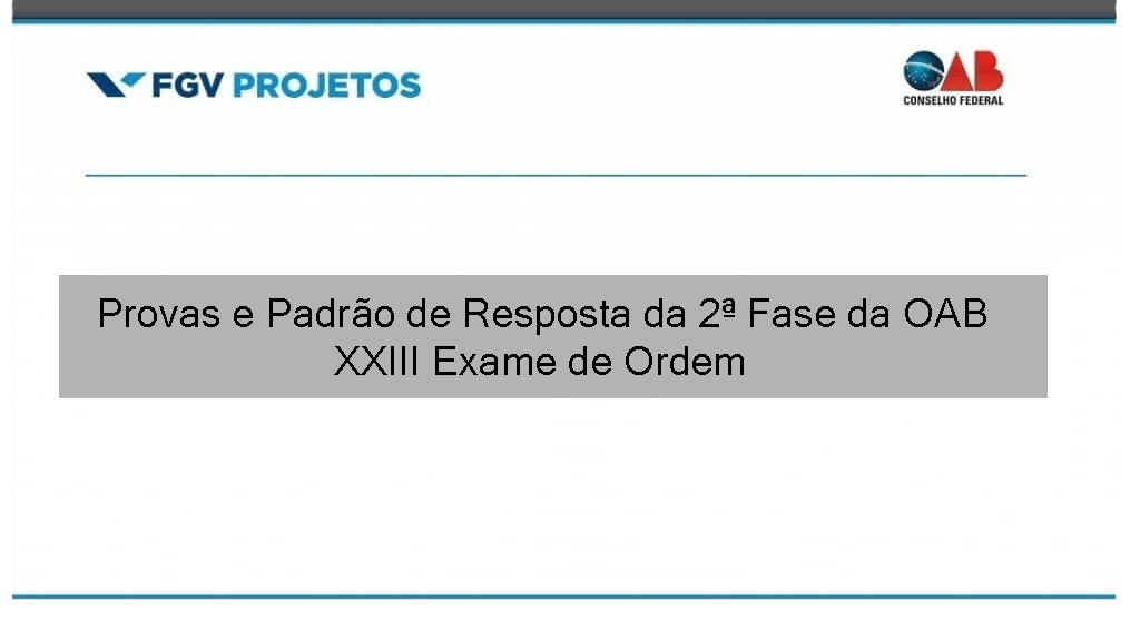 Padrão de Resposta do XXIII Exame