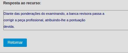 Resposta ao Recurso - Lista Aprovados na 2ª Fase XXIII Exame