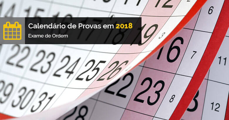 Calendário OAB 2018