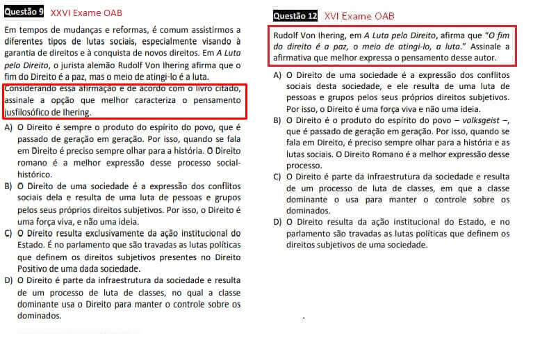 Questão passível de anulação XXVI Exame OAB - 1ª fase - questão 12 de Filosofia