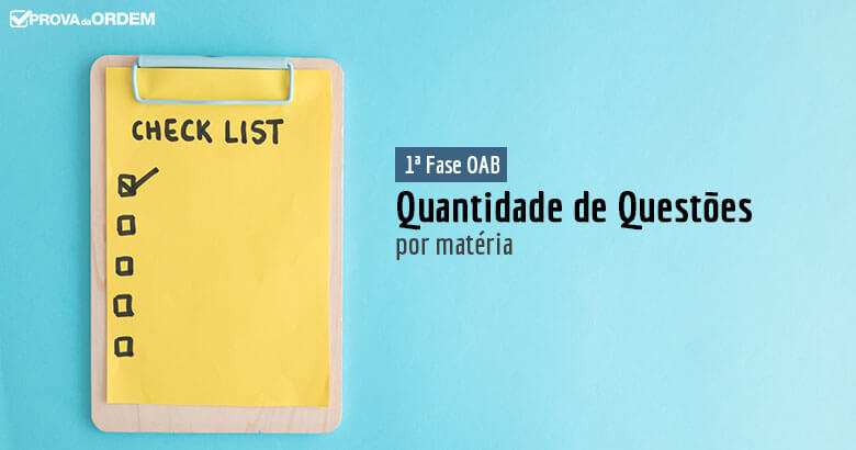 Quantidade de Questões por Matéria no Exame OAB