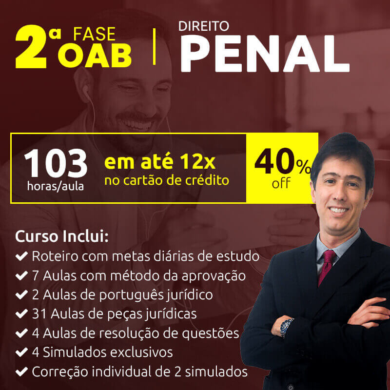 Cursos Online para 2ª Fase OAB em Direito Penal