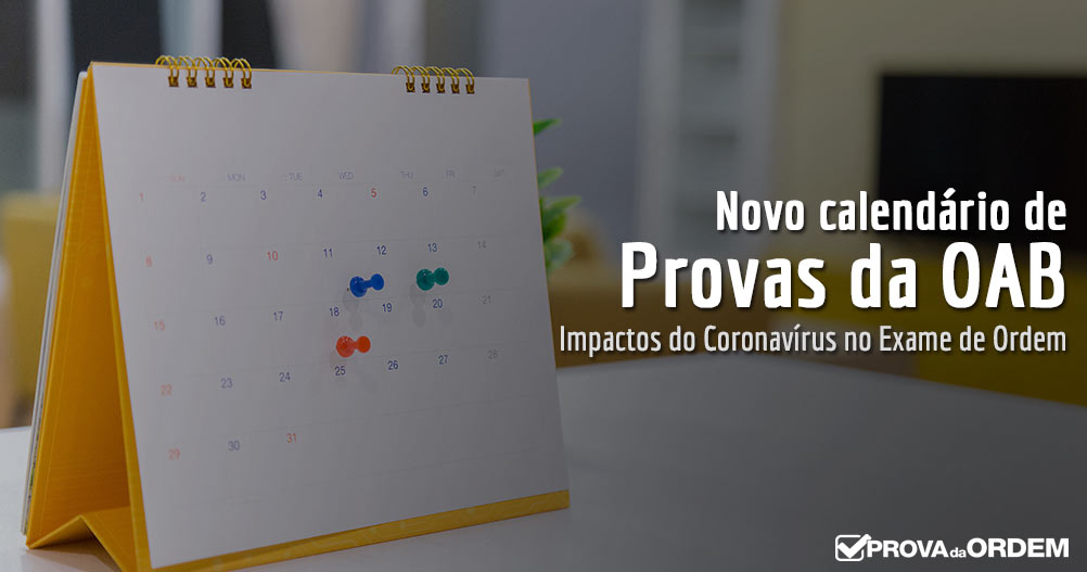 Novo Calendário OAB 2020 após adiamentos