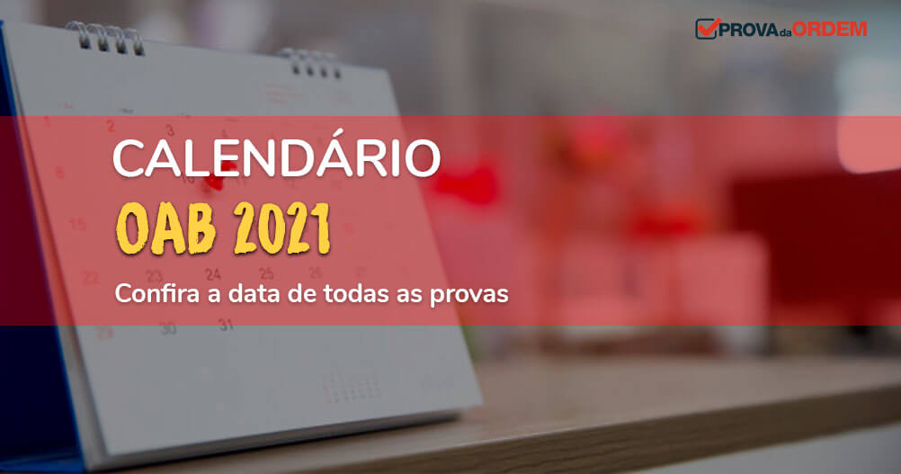 Calendário OAB 2021