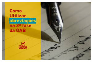 Como Utilizar abreviações na 2ª fase da OAB