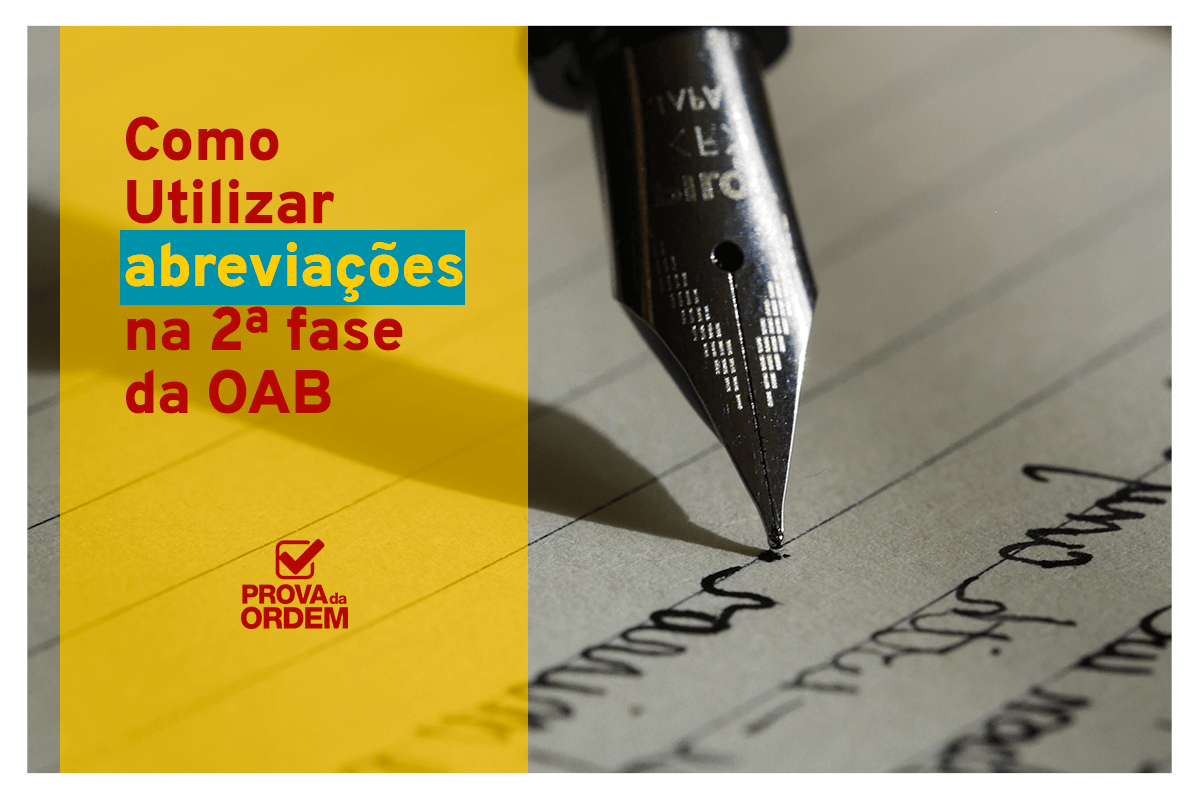 Como Utilizar abreviações na 2ª fase da OAB