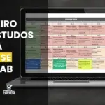 Notebook apresentando na Tela o Roteiro de Estudos para 2ª Fase da OAB do Curso Prova da Ordem