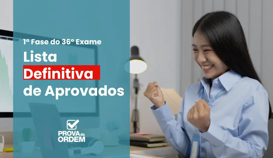 Mulher conferindo o Resultado OAB 1ª Fase 36 e feliz