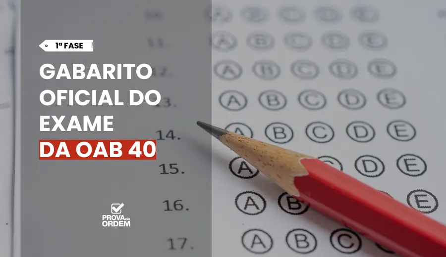 Gabarito OAB 1ª Fase 40