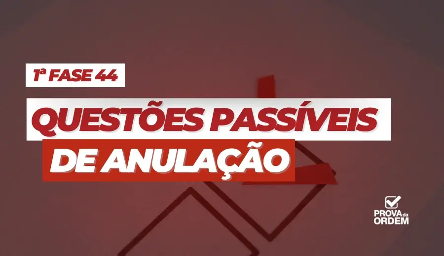 Capa da Publicação com o Texto "Questões Passíveis de Anulação"