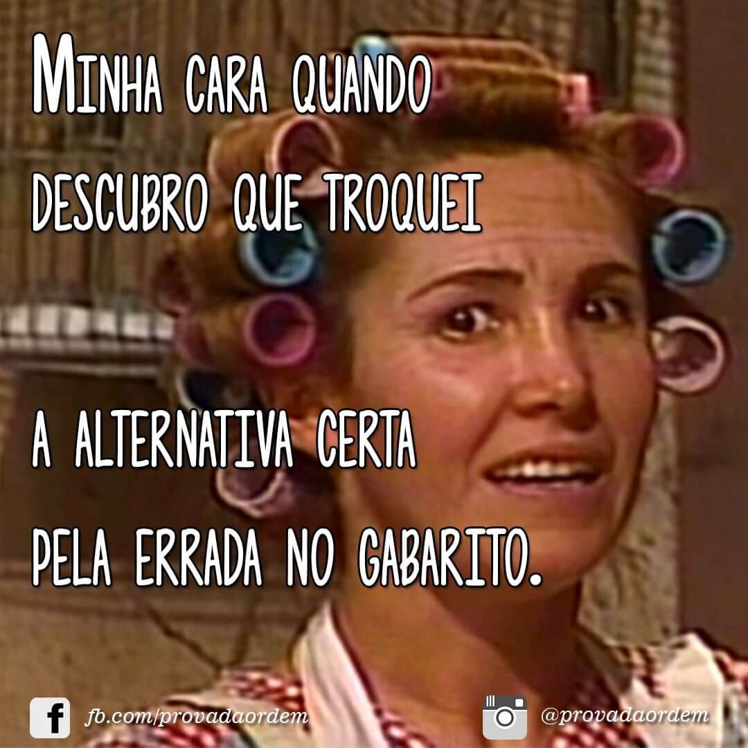 Dona Florinda errou ao passar as questões para p Caderno de Resposta - Gabarito da 1ª Fase do XXIV