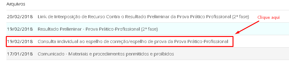 Clique para Ampliar Recorrer do Resultado da 2ª fase da OAB - 1ª Fase - Download de Provas