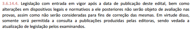 Novas Leis cobradas na OAB - Edital