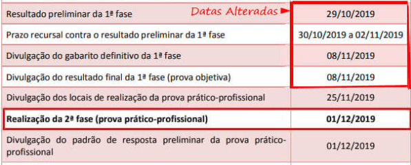 Prazo para interposição de Recursos na 1ª fase XXVIII Exame de Ordem