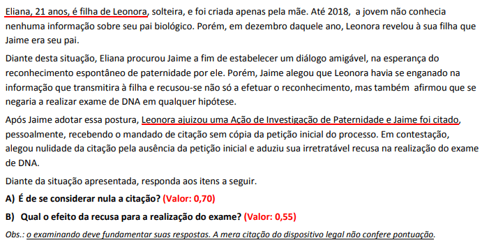 Recursos para 2ª Fase XXX Exame OAB - Direito Civil - Questão 03