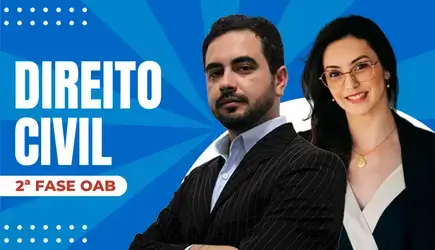 Professores Lucas Ávila e Marília Záquera apresentando o Curso de Direito Civil para 2ª Fase OAB