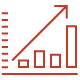 Ícone gráfico de desempenho