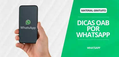 Imagem ilustrativa apresentando o Dicas OAB por WhatsApp
