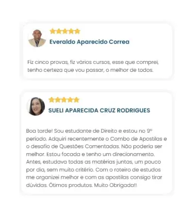 Depoimentos Combo de Apostilas