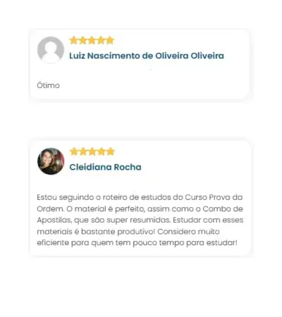 Depoimentos Combo de Apostilas