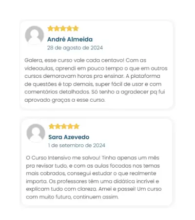 Depoimento Curso Intensivo 1ª Fase para OAB